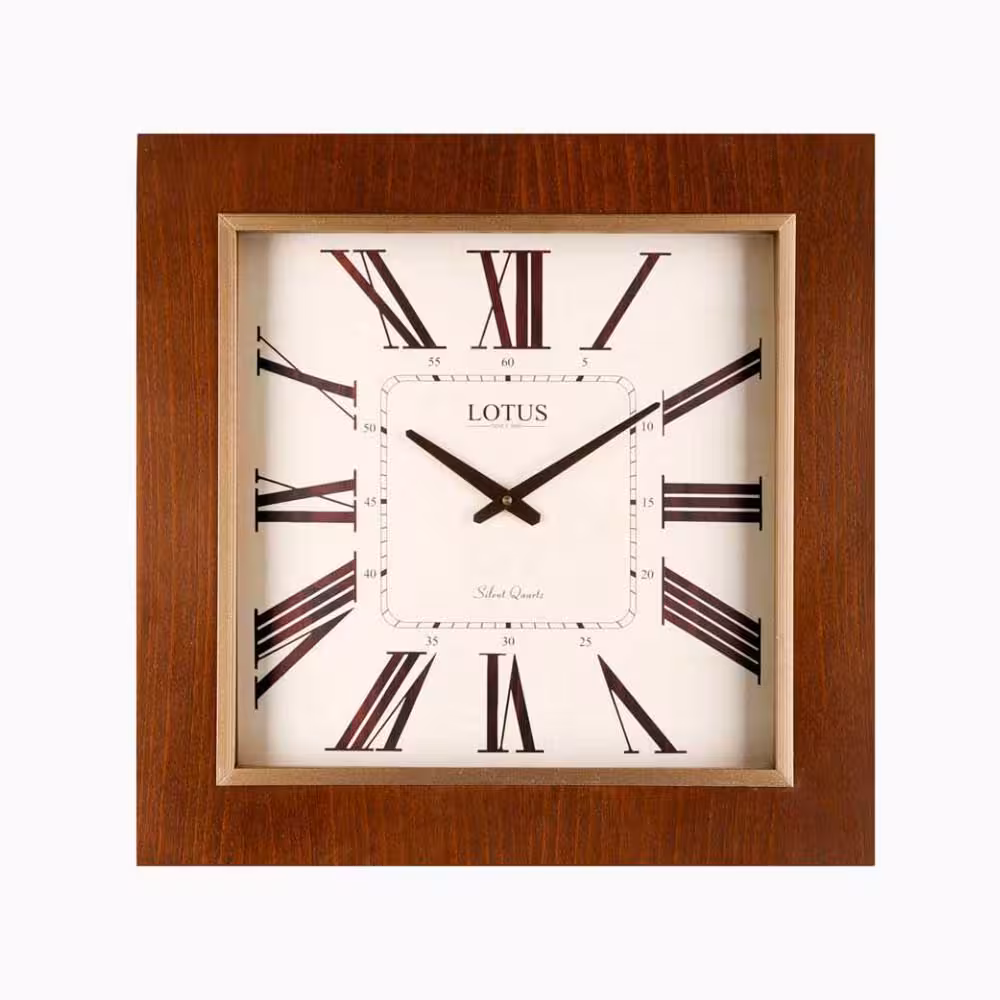 ساعت چوبی مربع مدل 9911