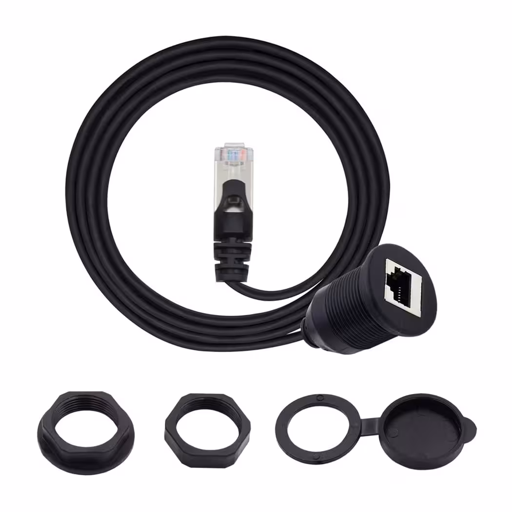 کابل شبکه پنلی ضدآب درپوش دار طول 50cm