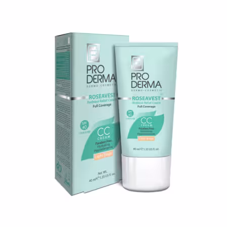 cc کرم پوشاننده و مرطوب کننده رنگی پوست معمولیو حساس spf40 پرودرما
