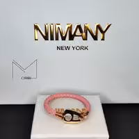 دستبند نیمانی صورتی