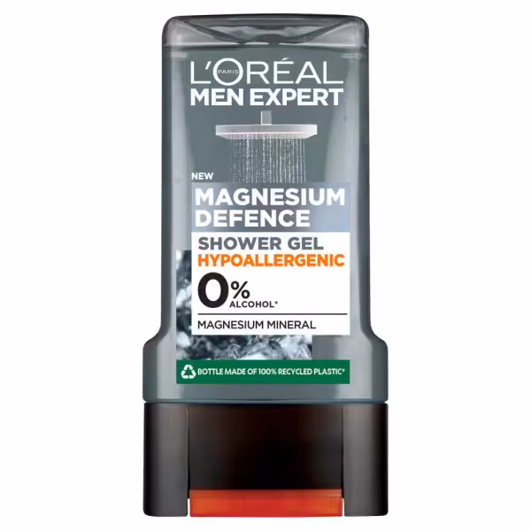 شامپو بدن مردانه لورآل مدل Magnesium DEFENCE حجم 300 میل