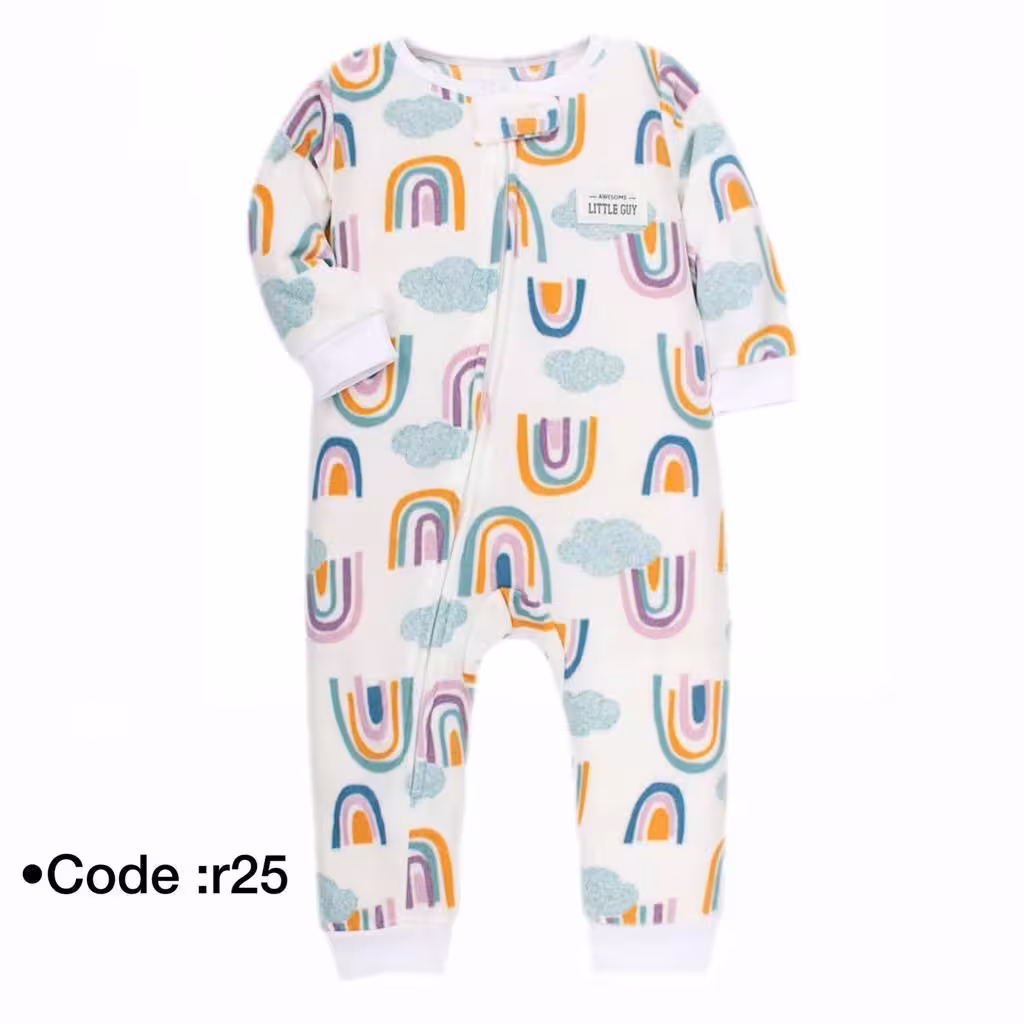سرهمی بدون جوراب نوزاد دخترانه طرح رنگین کمان کارترز Carters