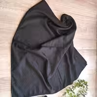 روسری نخی مشکی دوردوخت