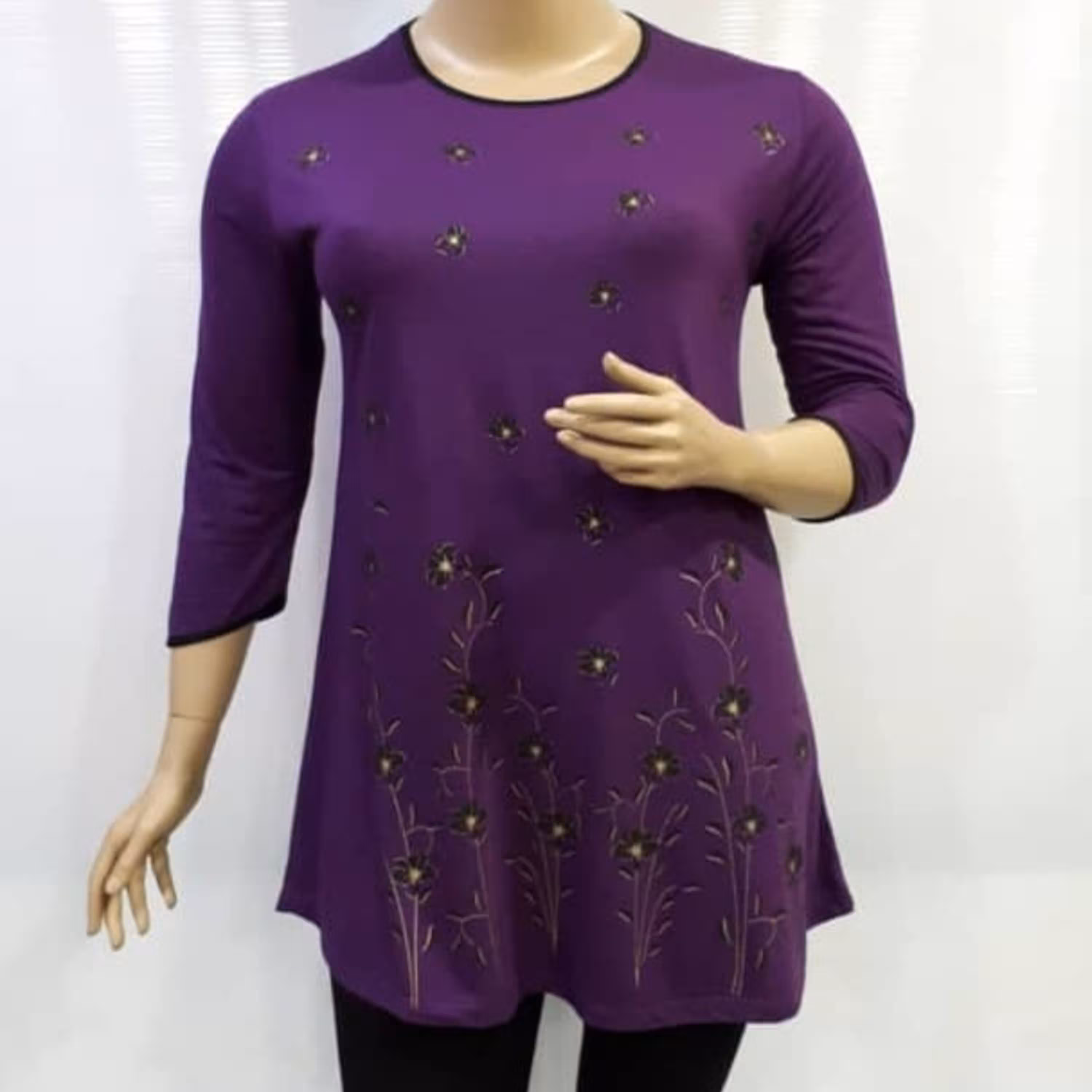 تونیک زنانه طرح شکوفه قواردار