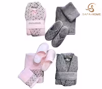 ست حوله عروس و داماد مدل جواهیر طوسی صورتی