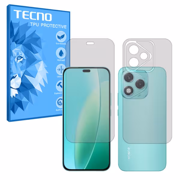 گلس صفحه نمایش و پشت گوشی آنر Honor 400 Lite مدل هیدروژلی مات برند تکنو کد SS