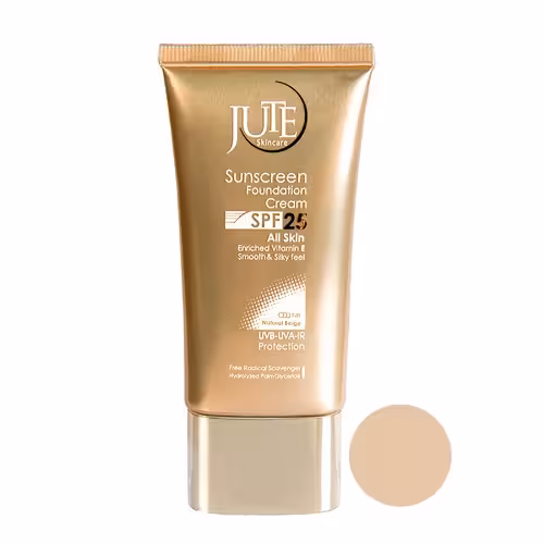 کرم پودر حاوی ضد آفتاب SPF25 ژوت مناسب انواع پوست حجم 40 میلی لیتر