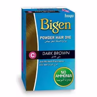 رنگ موی پودری بیگن مدل Dark Brown حجم 6 گرم  Bigen Powder Hair Dye C – Dark Brown | بدون آمونیاک | ساخت ژاپن