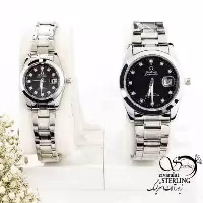 ساعت ست برند امگا صفحه مشکی کد 19290