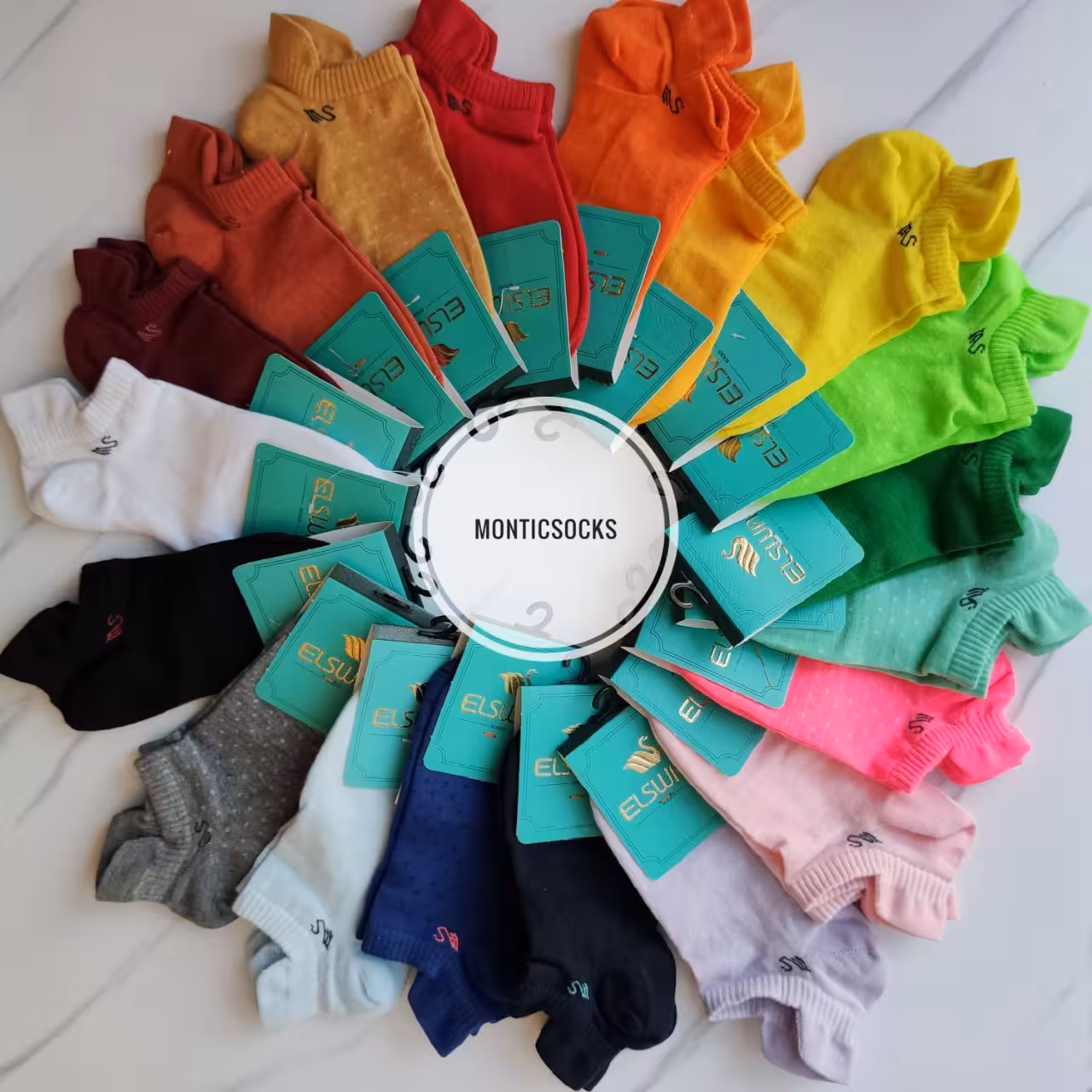 جوراب مچی السوان ساده در 19 رنگ مختلف