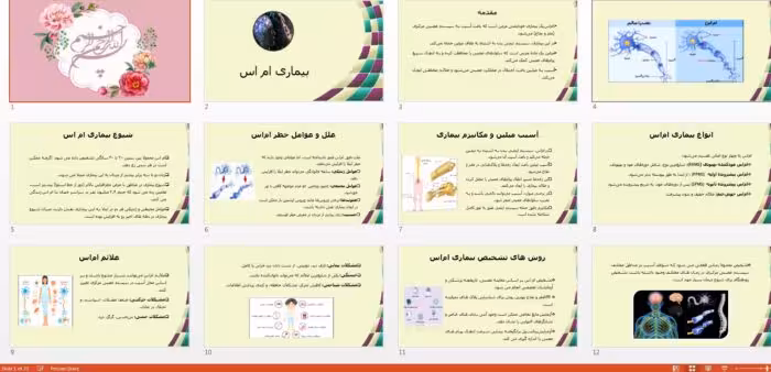 دانلود جذاب ترین پاورپوینت بیماری ام اس