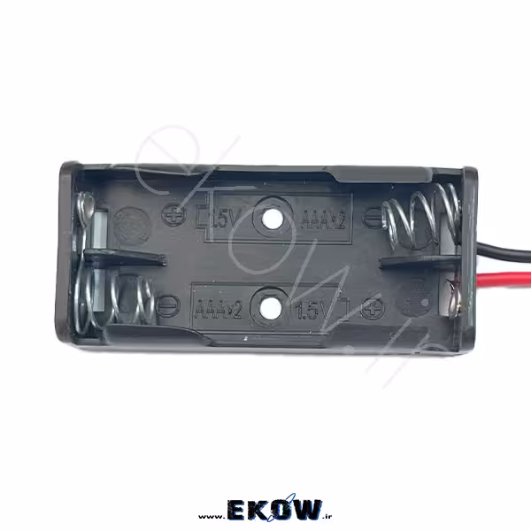 جا باتری نیم قلمی دوتایی سیم دار