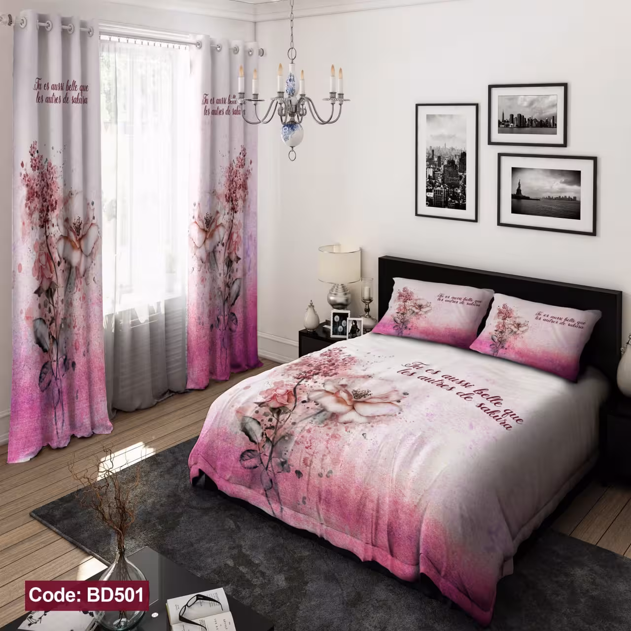 ست 6 تکه روتختی مخمل ضد لک ترک طرح بزرگسال کد 501