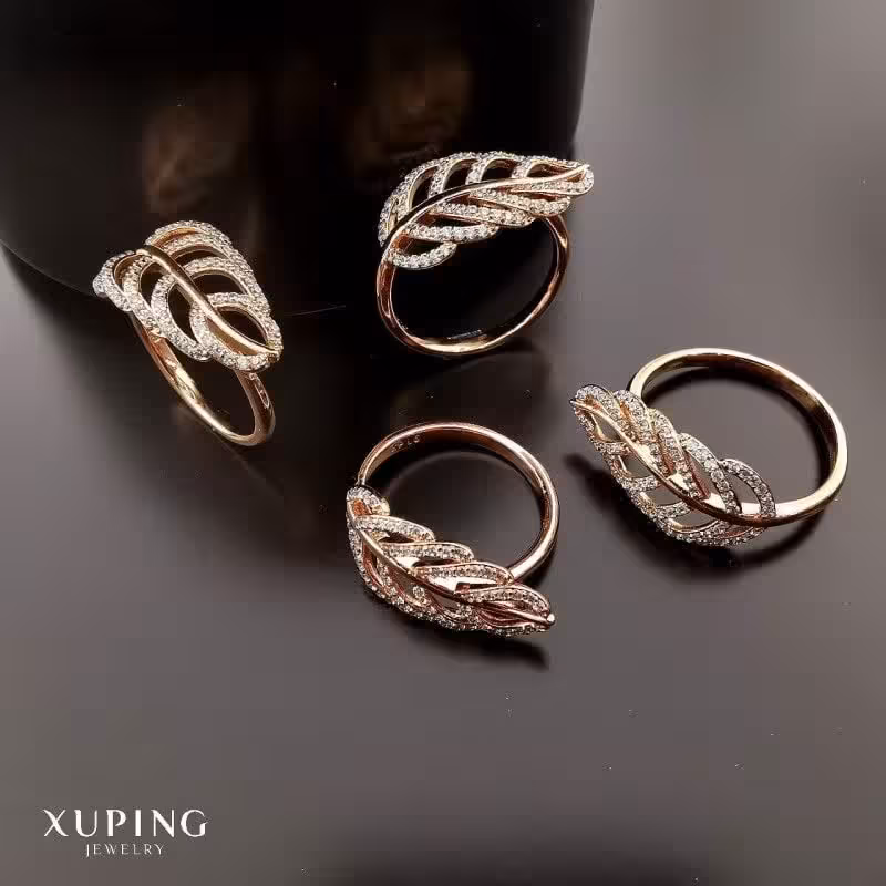 انگشتر زنانه ژوپینگ طرح برگ زیبا 