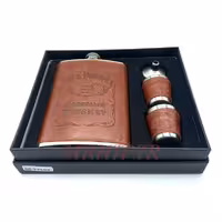 هیپفلاسک (قمقمه جیبی) 2شات طرح جک دنیلز چرم کدa520429