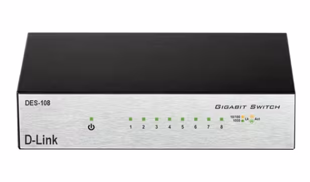 سوئیچ شبکه 8 پورت دی لینک DES-108