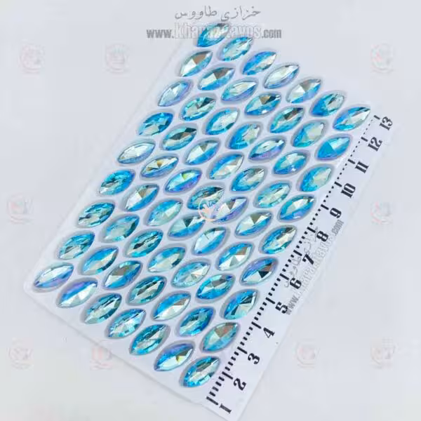 مارکیز چشمی سنگی 7 در 15 ( آبی کد DF62 ) ورق 63 عددی