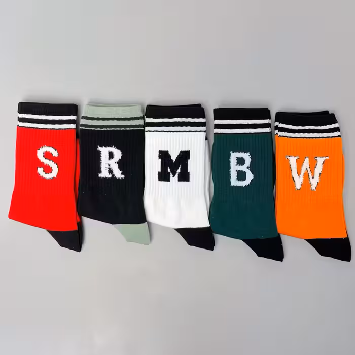 جوراب ساقدار دومینو نوشته دار سری حروف