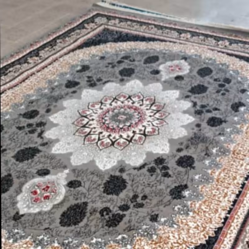 فرش ماشینی4متری کاشان نقشه گیتا فیلی باطراحی خاص