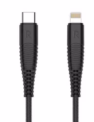 کابل تبدیل USB C به لایتنینگ راوپاور مدل CB 020 طول 1 متر