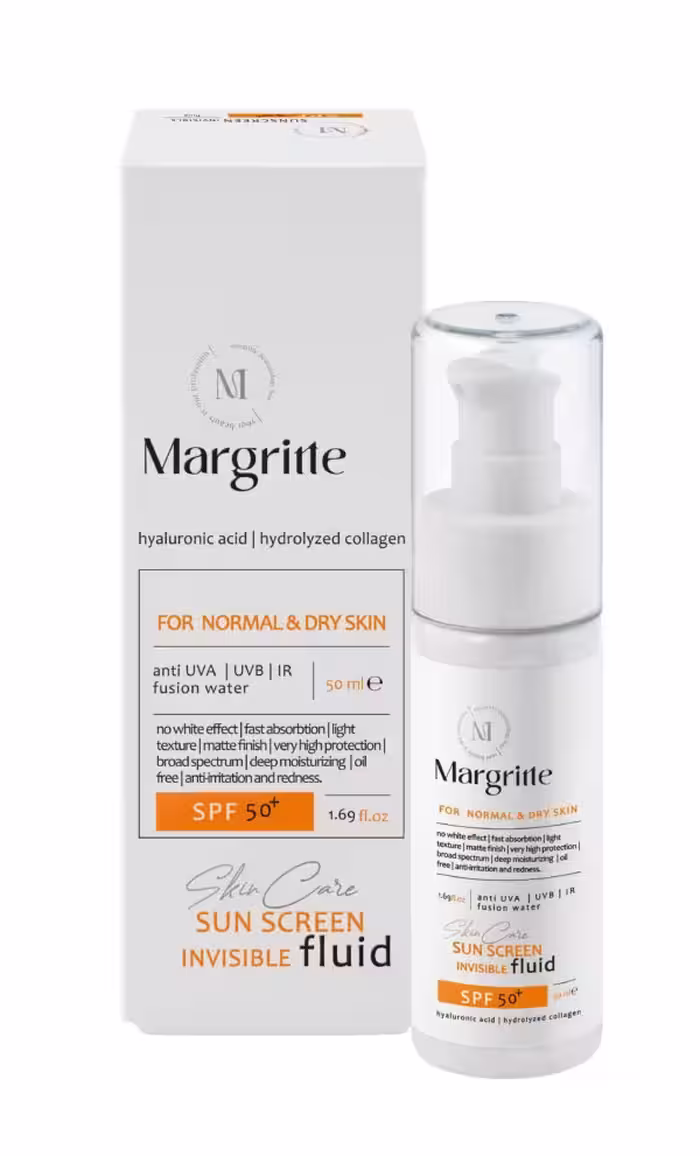 فلوئید ضد آفتاب ساده حجم 50 میلی لیتر SPF50  مارگریت پوست خشک