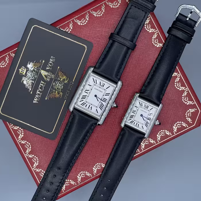 ساعت ست کارتیه کد دار مدل تانک Cartier