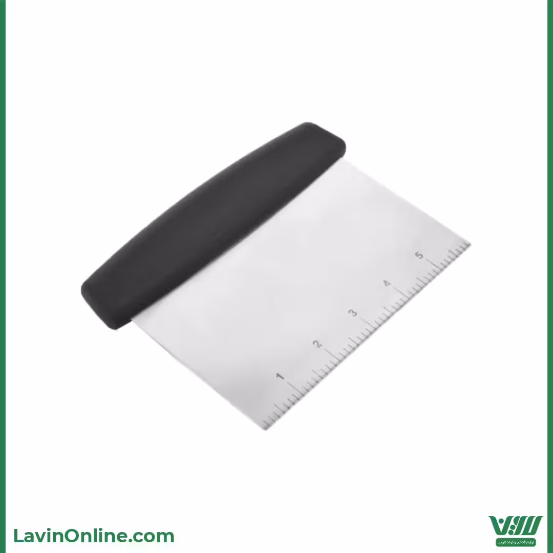 کاردک استیل مدرج 15 سانت (دسته پلاستیکی)