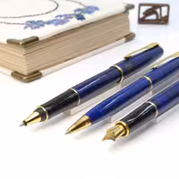 پارکر خودنویس، خودکار و روان نویس سونت آبی مشکی گیره طلایی Parker Sonnet Black/Blue laquer with gold plated