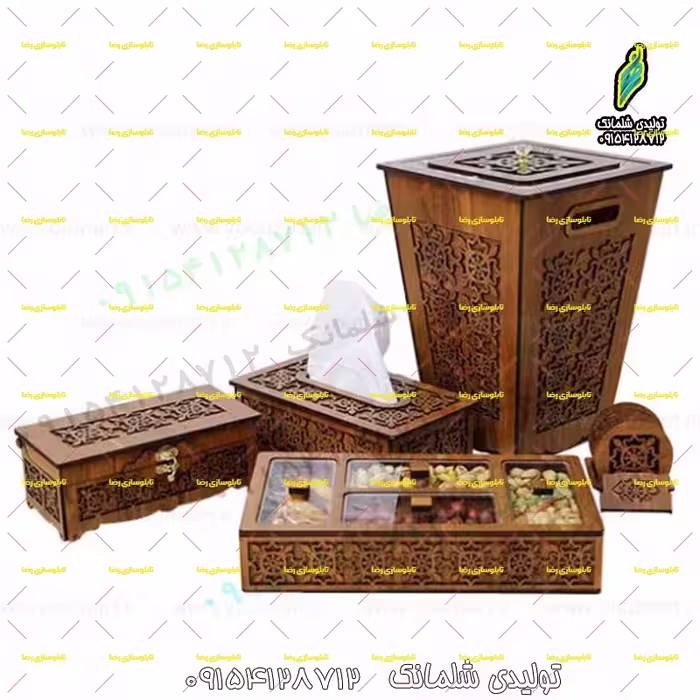ست پذیرایی عید نوروز هدیه سال نو شکلات خوری سطل جادستمالی زیر لیوانی جاچاقو چنگال کد 755 تابلو سازی رضا (پس کرایه)
