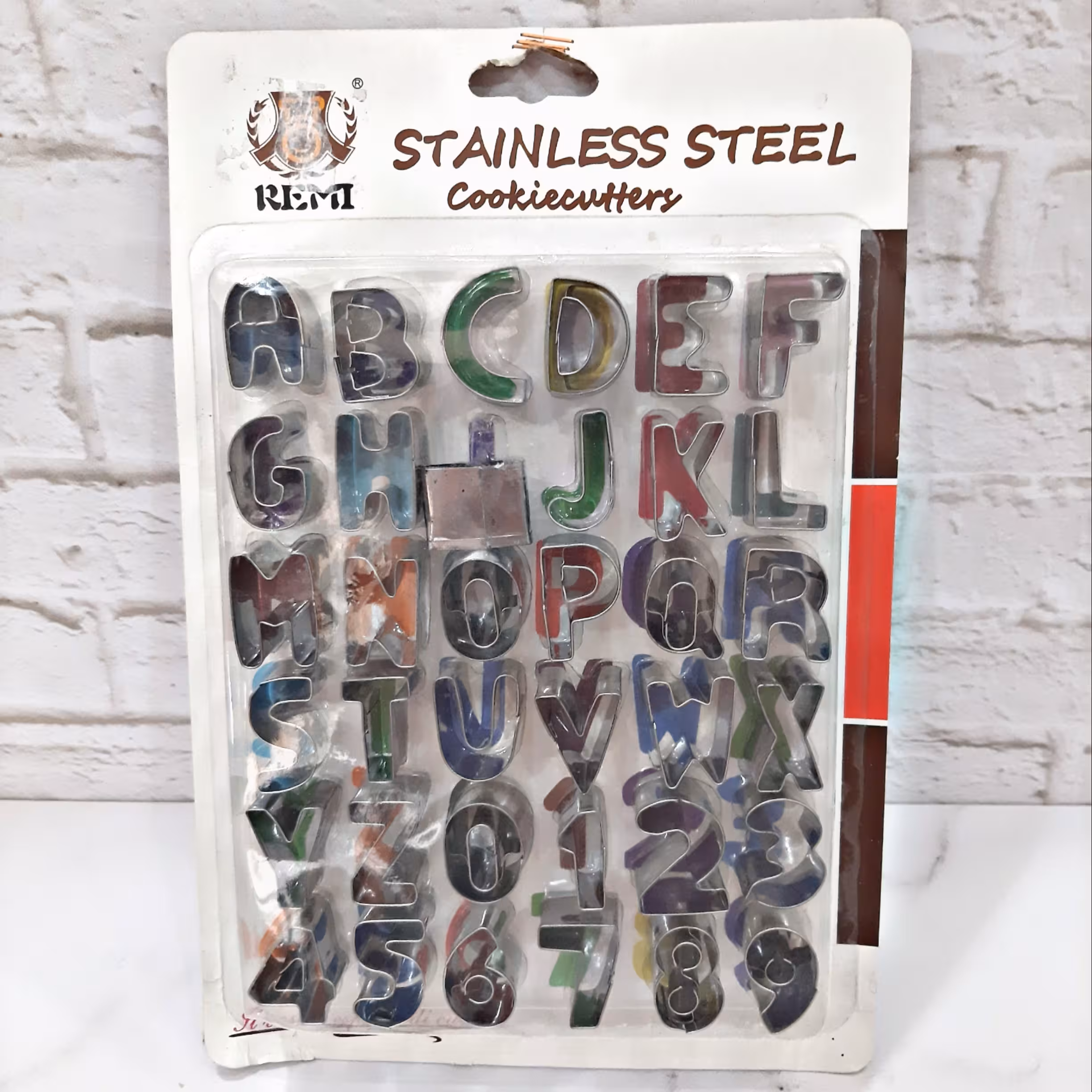 کاتر حروف و اعداد انگلیسی استیل 36 عددی