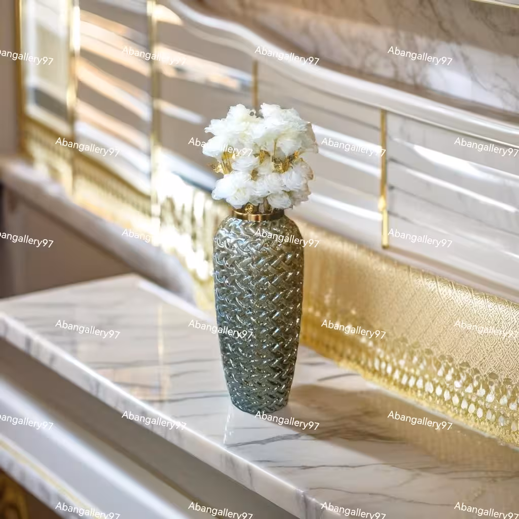 گلدان شیشه ای درجه1تمیم بزرگ64*25