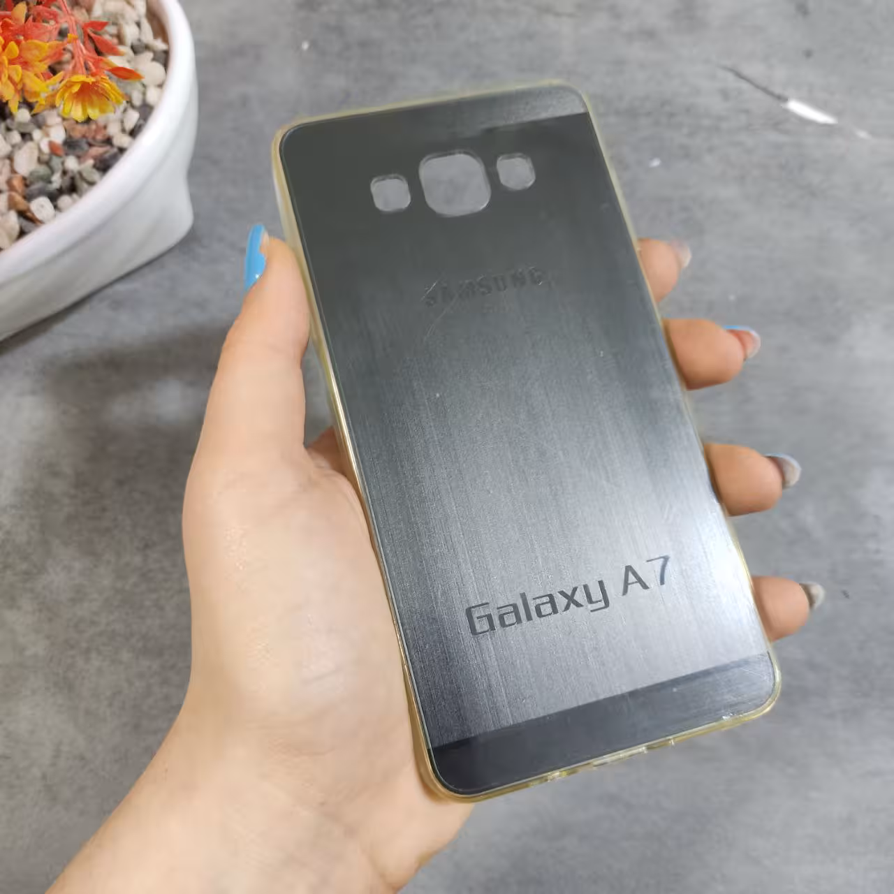 قاب گوشی آینه ای Samsung Galaxy A7 (2015) دور ژله ای