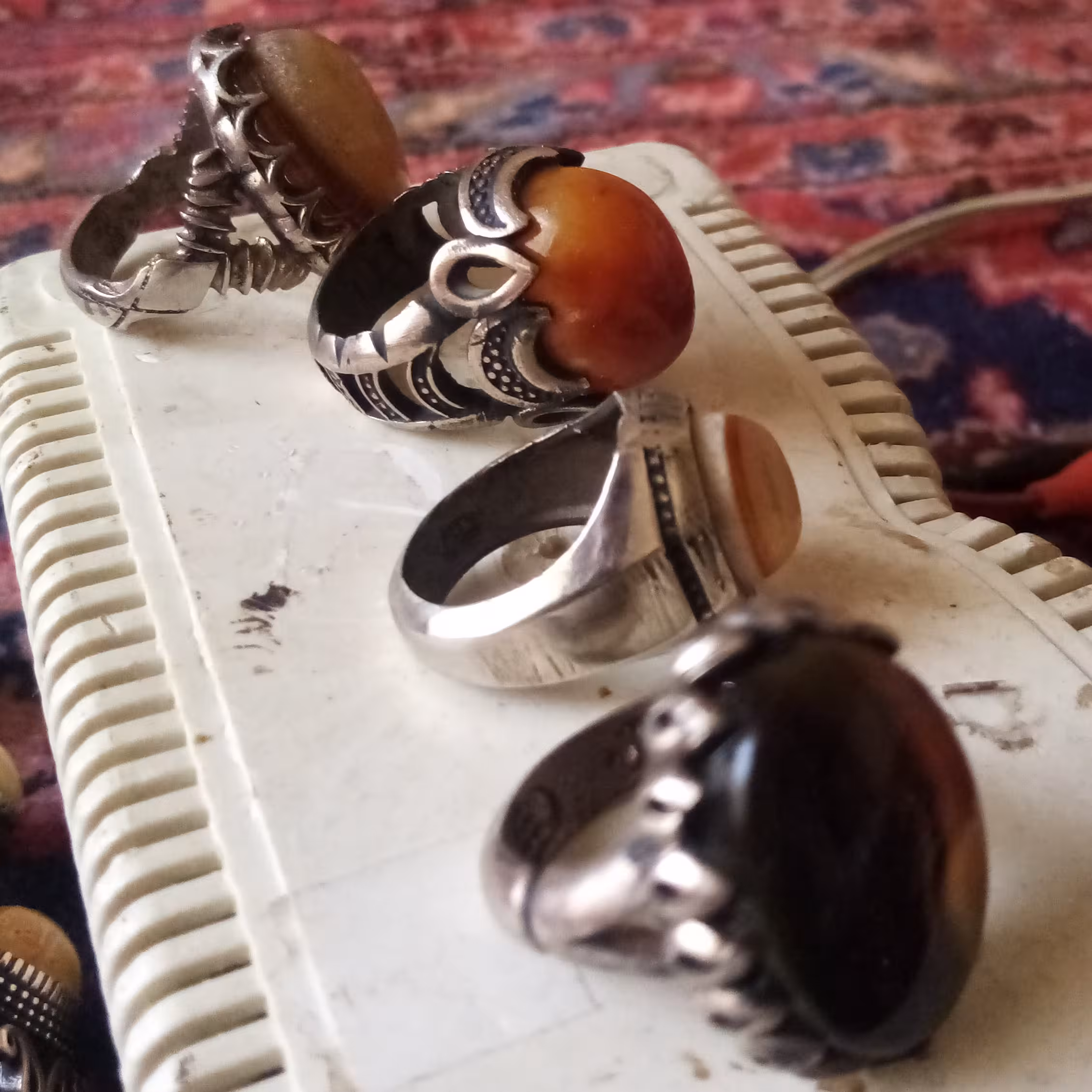 انگشتر نقره روس با سنگ اصل