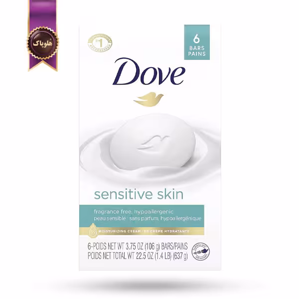 صابون داو dove مدل Sensitive skin پک 6تایی  (اورجینال)