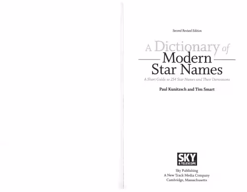 خرید و دانلود نسخه کامل کتاب A Dictionary of Modern Star Names: A Short Guide to 254 Star Names and Their Derivations