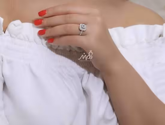 💍انگشتر جواهري خاص و زیبا؛ نقره عیار 925(R_1207)