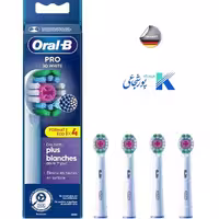سری یدک مسواک برقی اورال بی مدل Pro 3D White بسته 4 عددی سال ساخت 2025