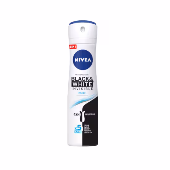 اسپری ضد تعریق نیوا NIVEA زنانه مدل BLACK WHITE INVISIBLE FRESH حجم 150میل