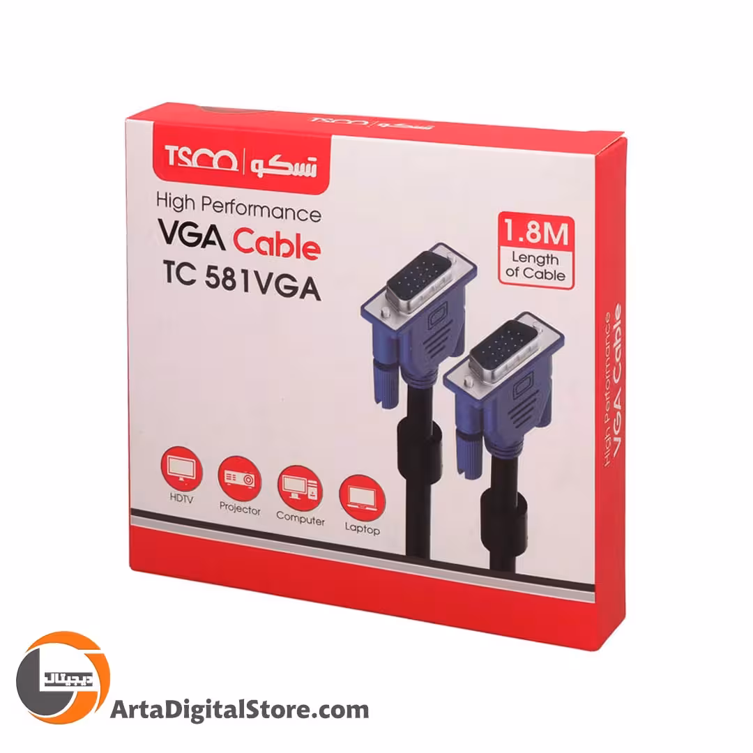 کابل TSCO TC 581 VGA Cable طول 1.8m