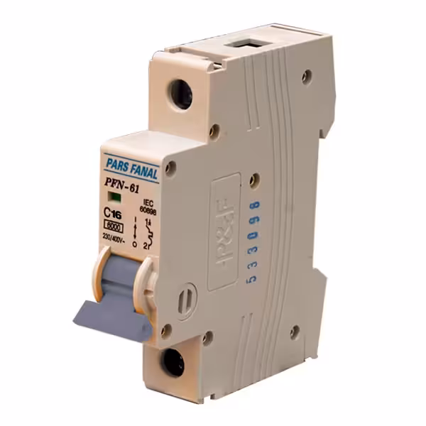 فیوز (کلید مینیاتوری) تک پل (6KA) 16A پارس فانال