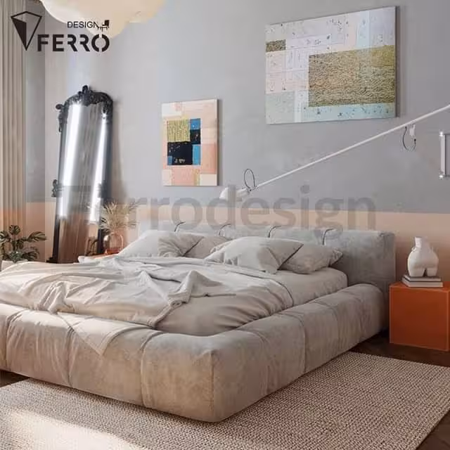 تخت خواب دو نفره مدل گندم