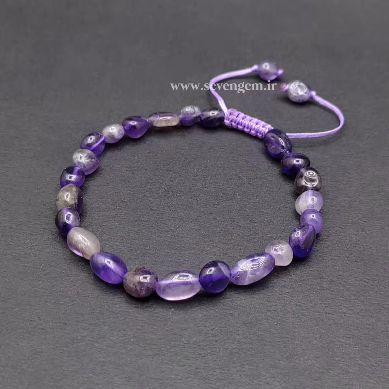 دستبند سنگ آمیتیست ناگتی (کدA40)