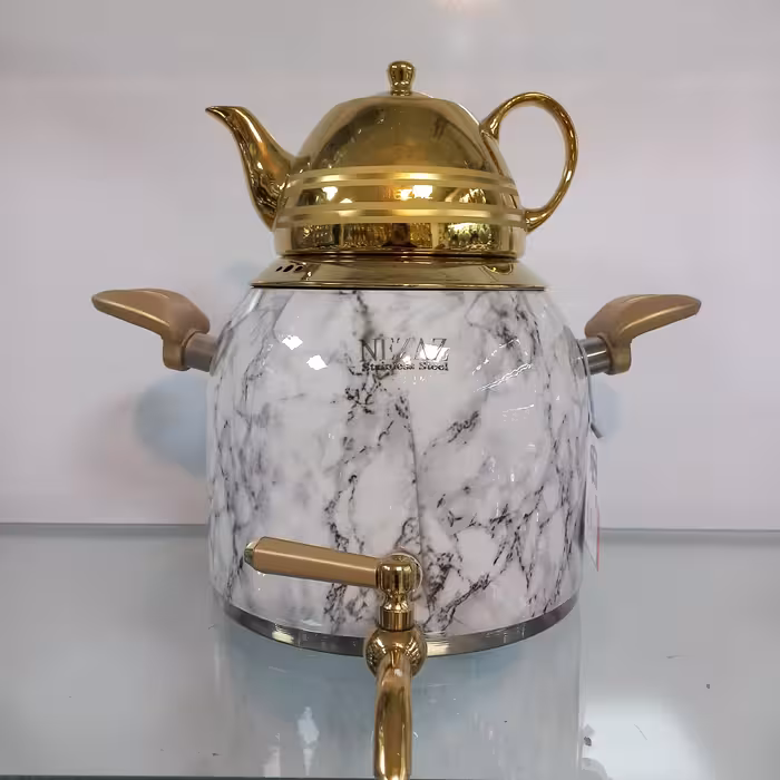 کتری قوری نزاز مدل سنگی کد 3024 سفید