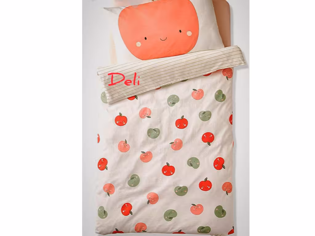 سرویس خواب سه تکه نوزاد و کودک طرح سیب دلی deli