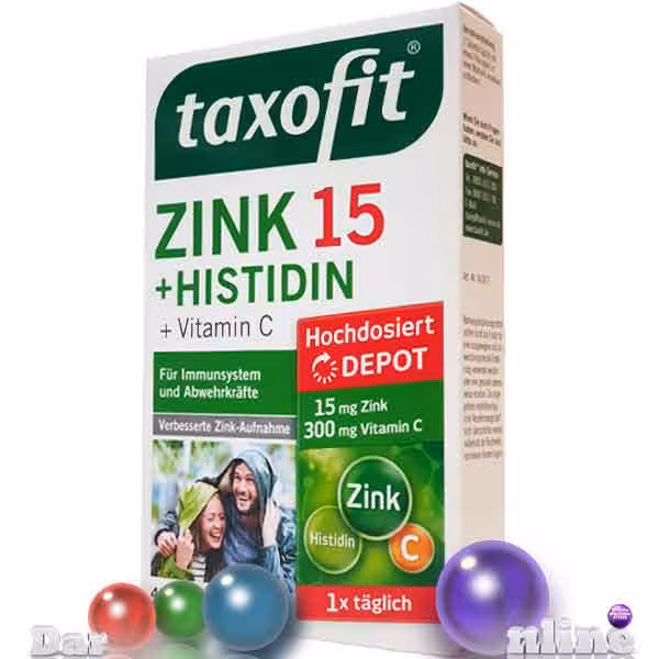 زینک پلاس هیستیدین زینک15م هیستیدین100م تاکسوفیت قرص40عددی