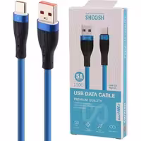 کابل فست شارژ تایپ سی شوش SH-140C 5A به طول 110 سانتی متر