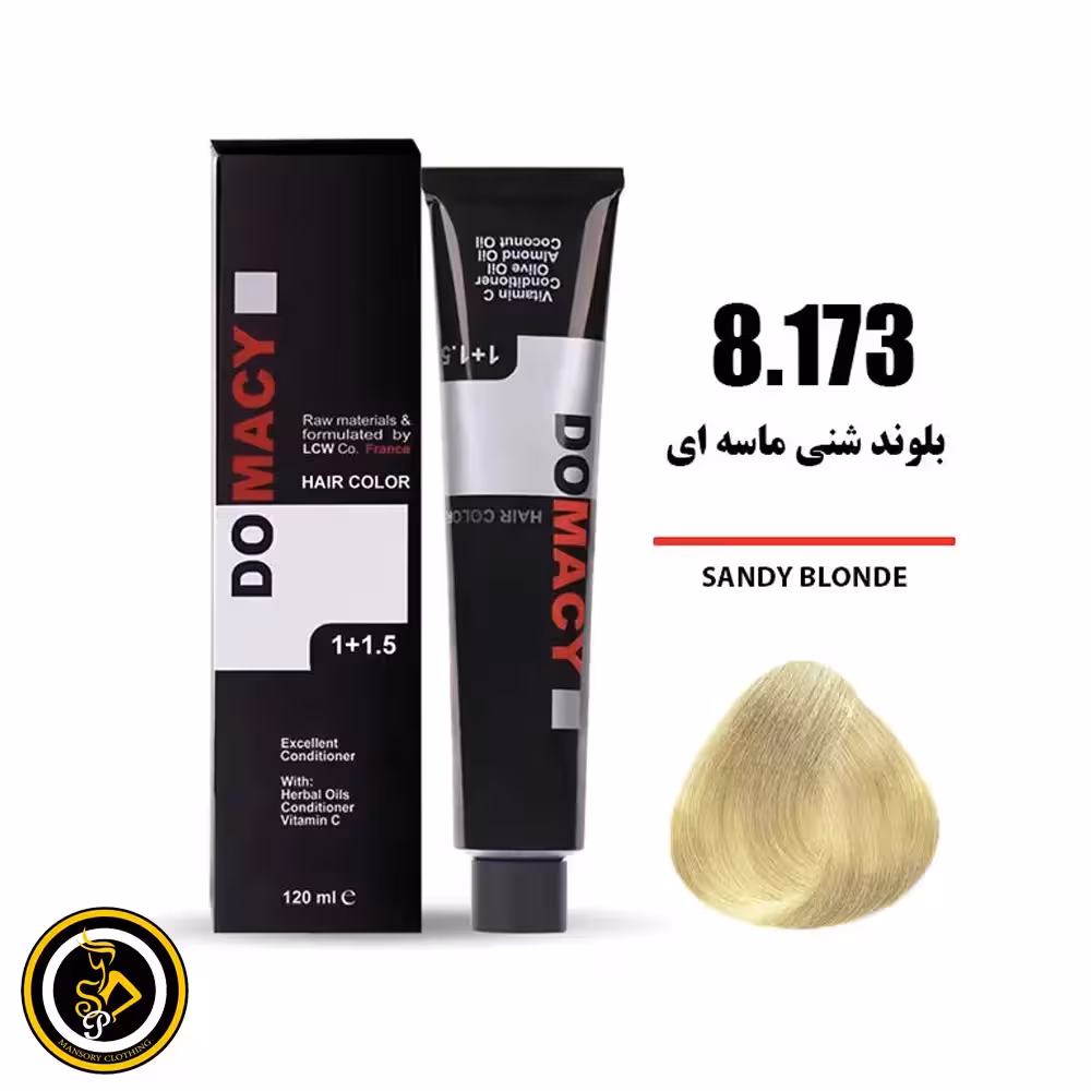 رنگ مو بلوند شنی ماسه‌ای دوماسی شماره 8.173