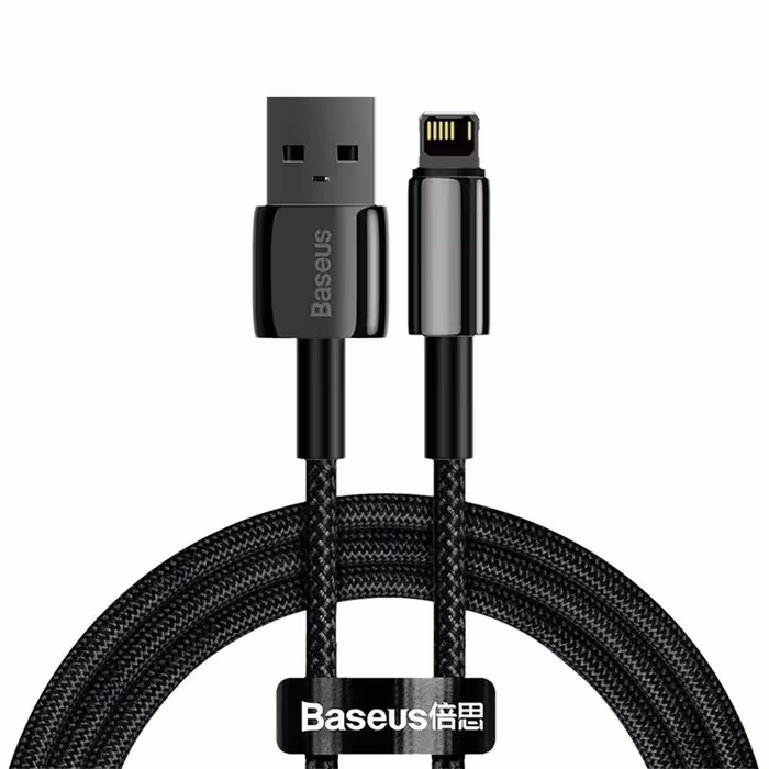 کابل شارژر USB به لایتنینگ باسئوس مدل Baseus Tungsten طول 2 متر/طلایی