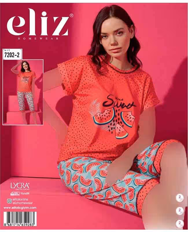 تیشرت شلوارک زنانه کد 2-7202