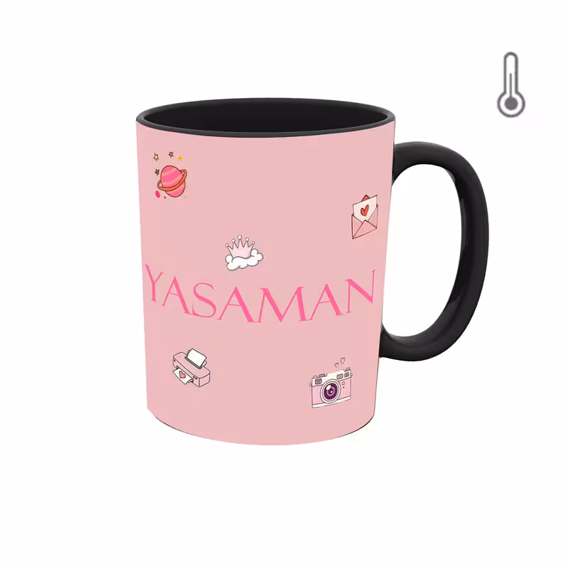 ماگ حرارتی  اسم یاسمن  دخترانه